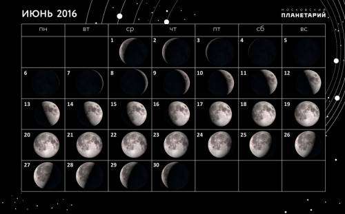 Лунный календарь рыболова июнь 2016
